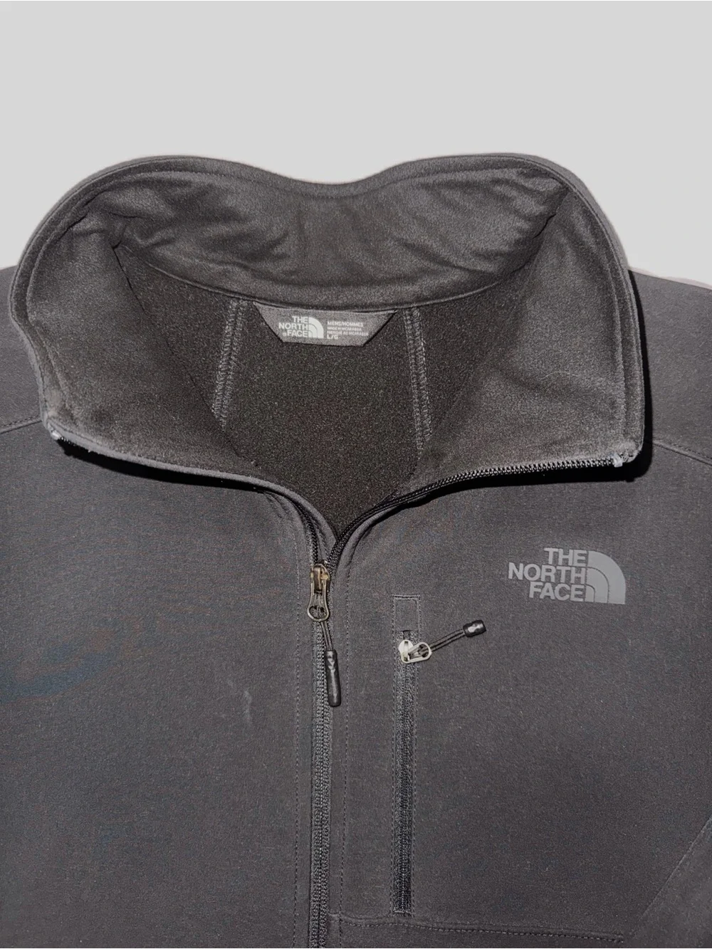 The North Face Windwall Full-Zip Soft Shell Jacket Black Logo